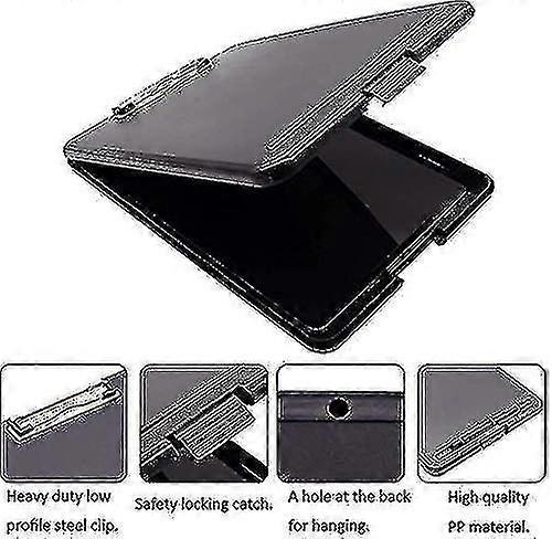 Clipboard A4 Slim Storage Box, Clear Plastic