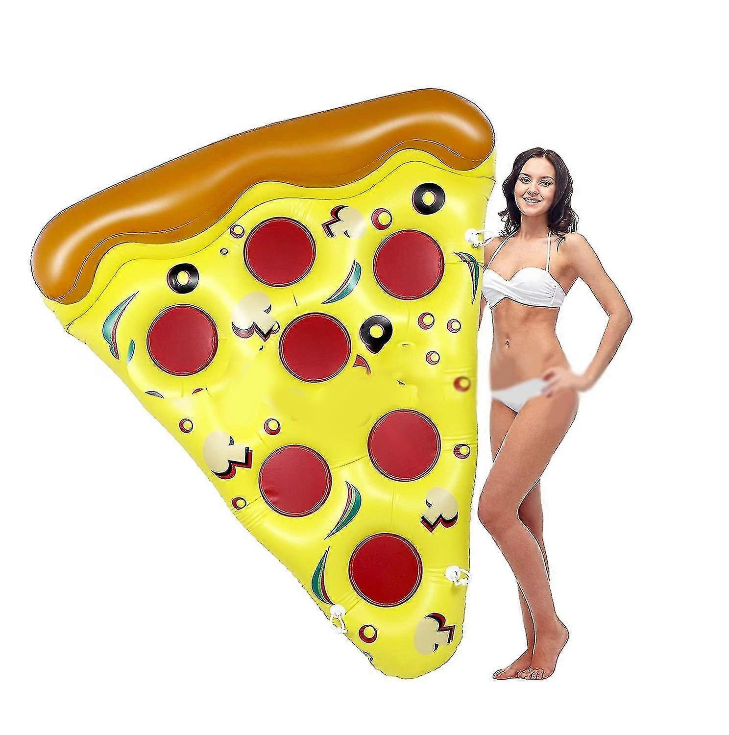 Giant Inflatable Pizza Slice Pool Float With Cup Holders