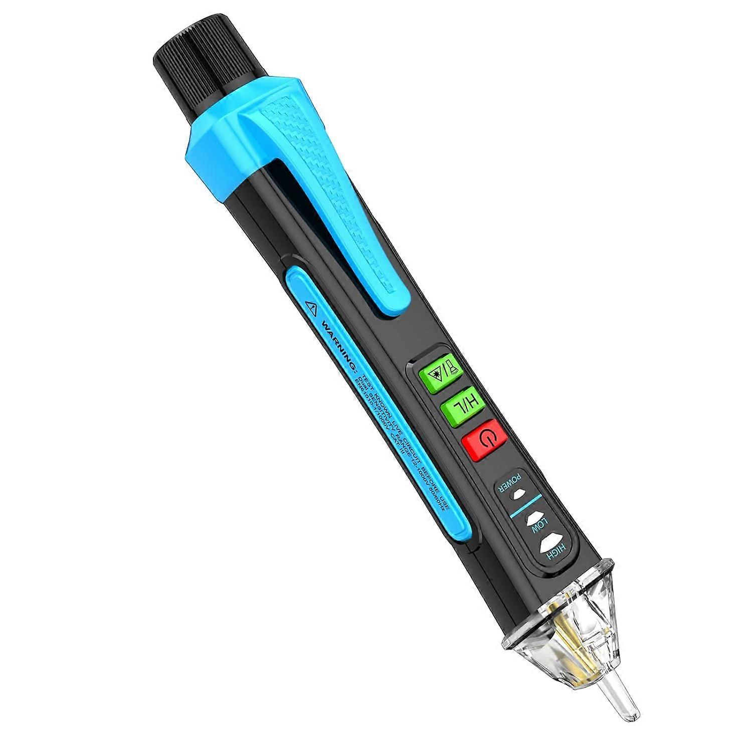 A1 Voltage Tester/Non-Contact Voltage Tester with Range AC 12V-1000V/48V-1000V, Live/Null Wire Tester, Electrical Tester with Flashlight, Buzzer Alarm