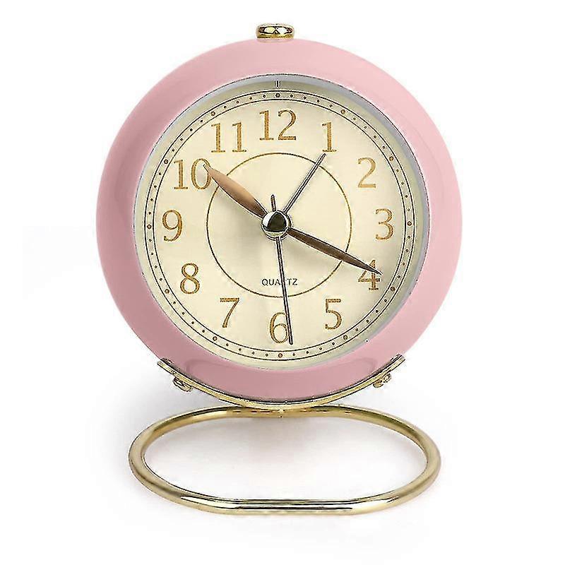 Silent Bedside Clocks Battery Operated Non Ticking Desk Clock Analogue Alarm Clock Bedroom Retro Alarm Clock Simple[HY]-XinHan