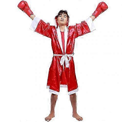 Erkekler Boks Bornoz MMA Boks Maçı Muay Thai Erkekler Kapüşonlu Uzun Kollu Pelerin Robe Üniforma Kostüm