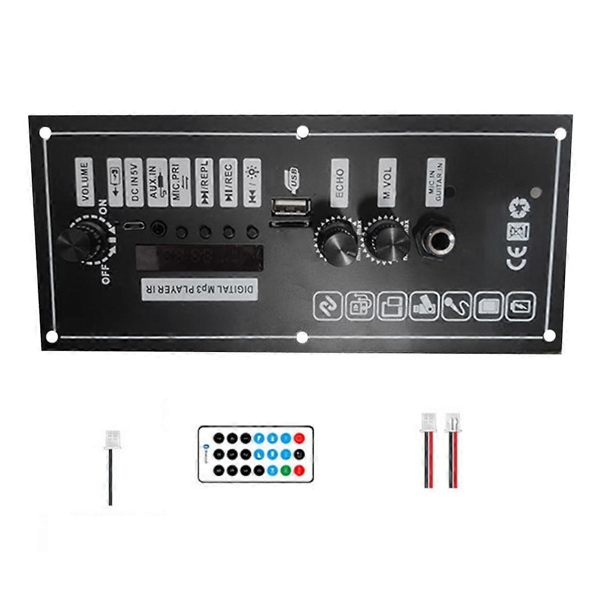 Car Amplifier Board Car Bluetooth Audio Amplifiers with Treble and Bass Control 3.7V Lithium Batter