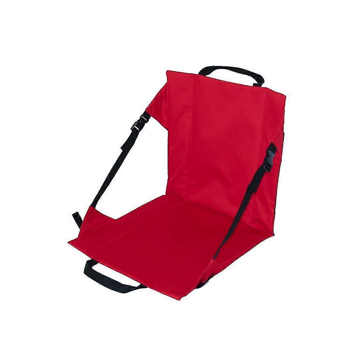 Multifunctional Camping Folding Seat Cushion With Backrest Outdoor Stadium Grass Beach Chair Camp R