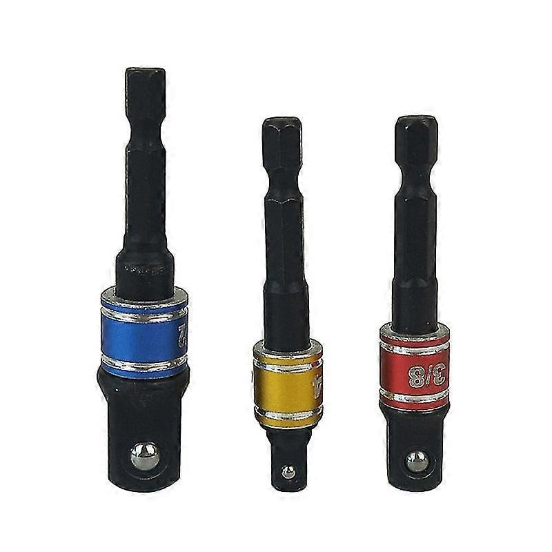 3pcs Impact Socket Bits Wrench Adapter Hex Adapter Power Extension Bit Power Tools