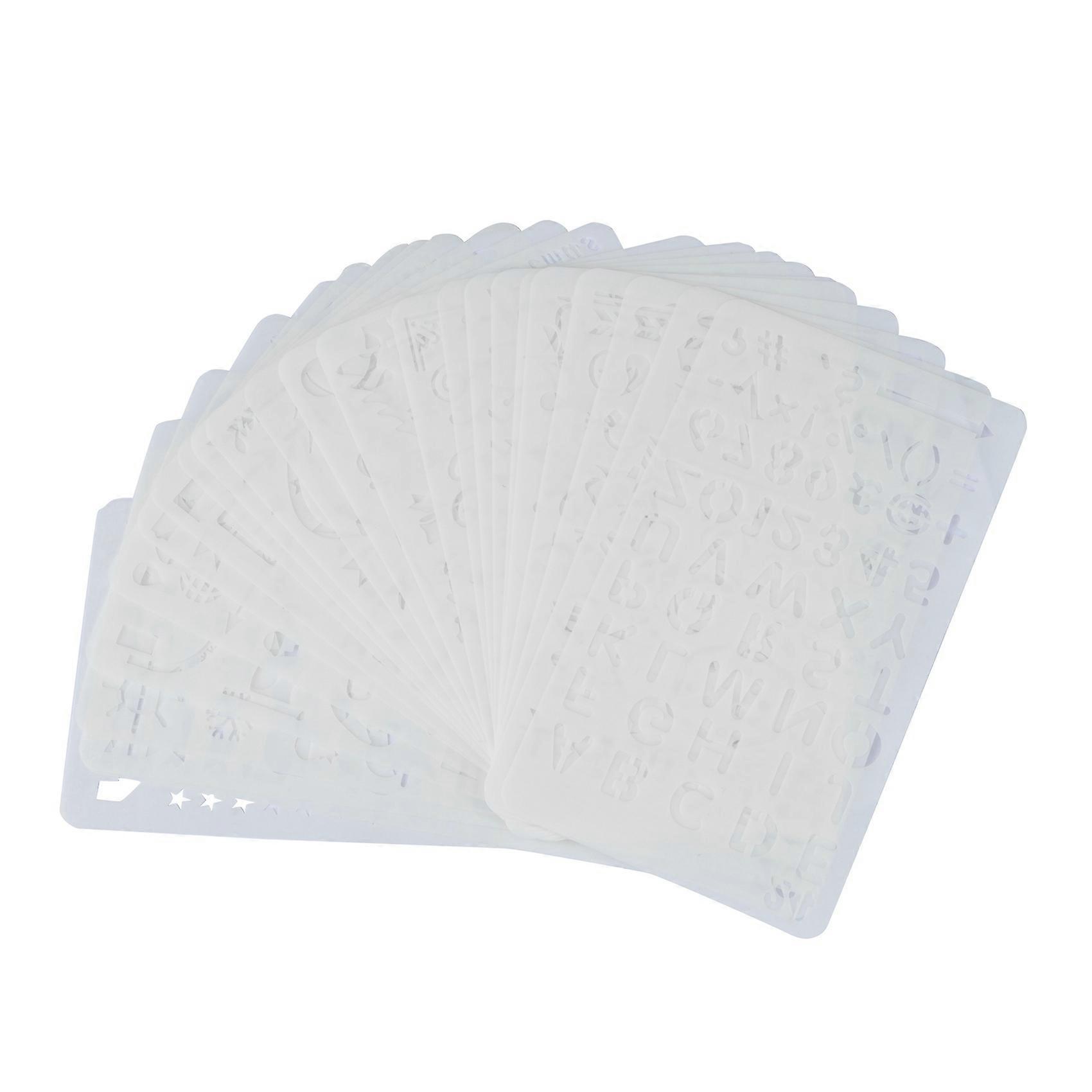 24 Pieces Productivity Stencil Journal Stencil Plastic Planner DIY Drawing Template Saving Planner