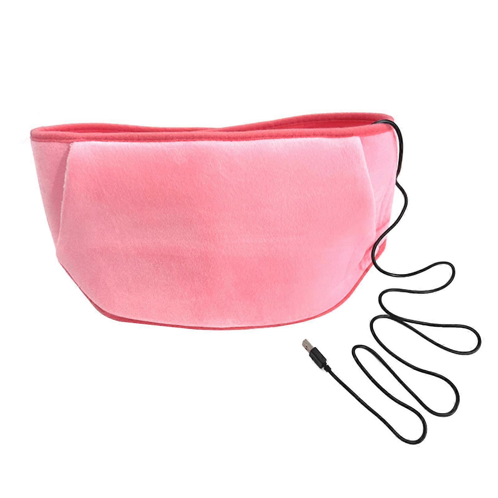 USB Electric Heating Waist Belt Adjustable Lumbar Heating Pad Comfortable Warming Lumbar Belt for Menstrual Cramp Lumbar Abdominal Leg Pain Relief