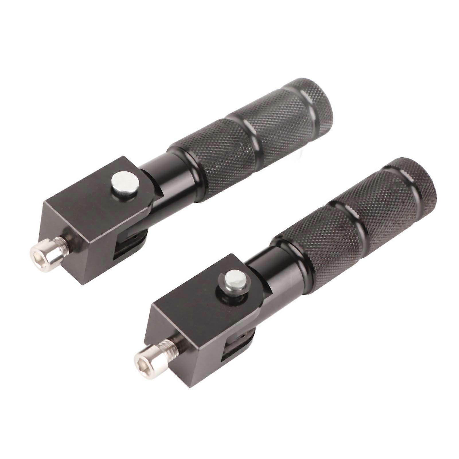 2 قطعة دواسات الألومنيوم للدراجات النارية سيارة كهربائية 8 مللي متر عالمي 90 درجة قابلة للطي دعم قضيبالأسود