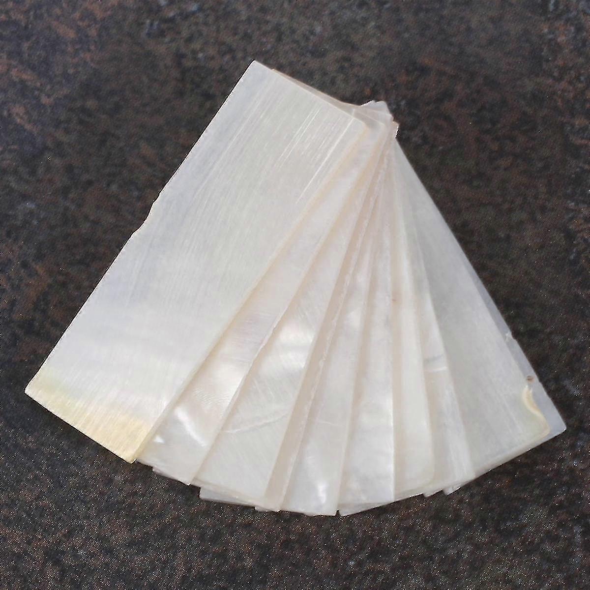 Material De Incrustación De 10 Piezas Madre De Cáscara Hoja Rectangular Material De Incrustación Para Guitarra