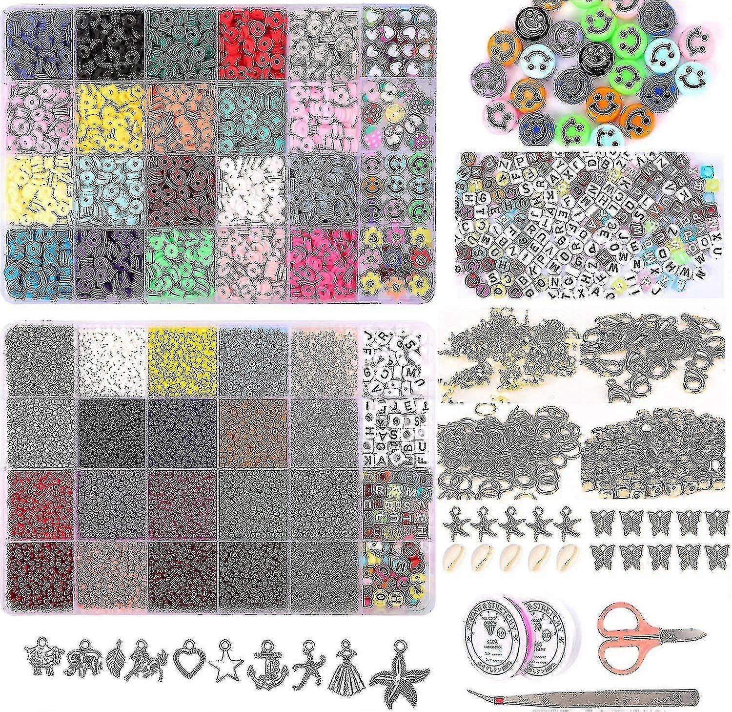 25000 Stück Glasperlen Tonperlen Kette Perlen Making Kit