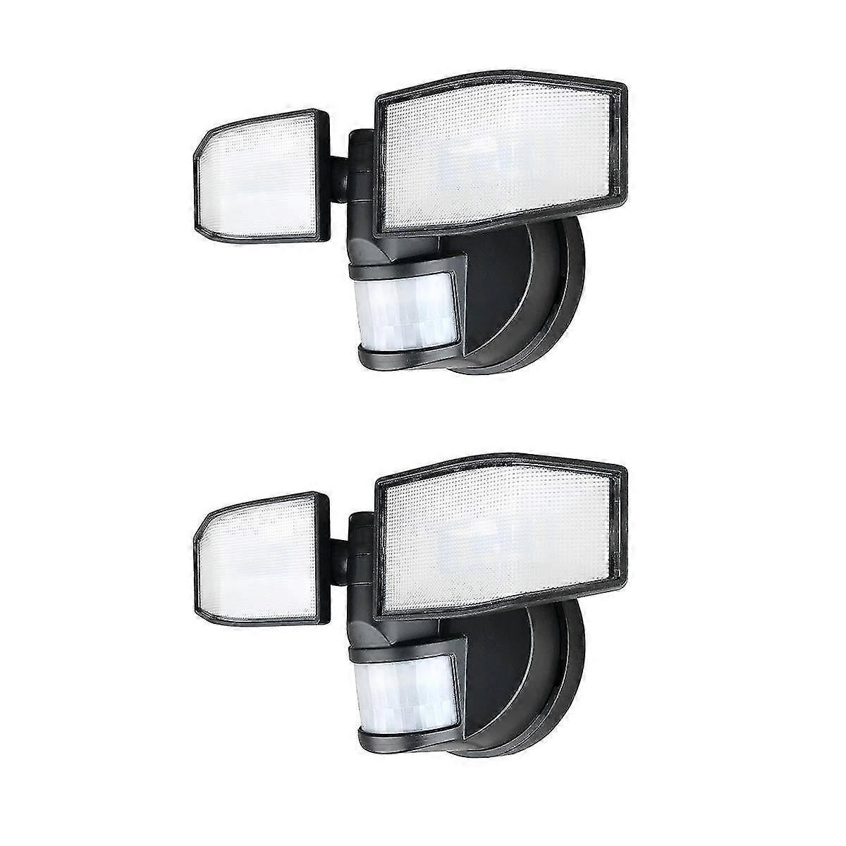 Xtralite NiteSafe X2 Twin Security LED Floodlight, Motion Activated, Wireless Battery Operated With Adjustable Heads, IP44, 400 Lumens (5000k)