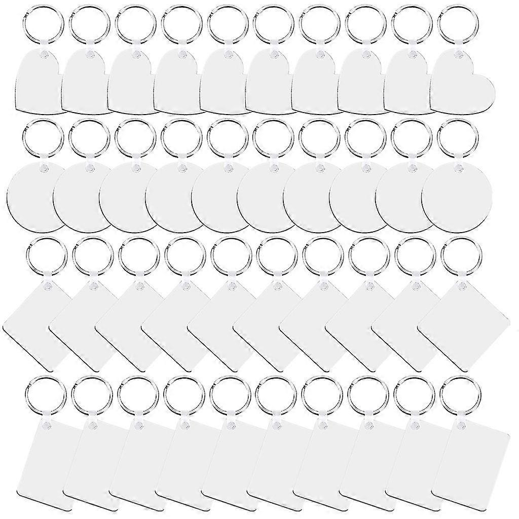Square/round/heart Shape Hardboard Keychains Blank Rectangle Keychains