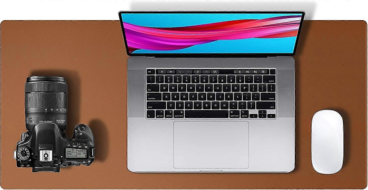 Leather Desk Mat,60*30cm Extra Large Desk Pad Blotter Protector