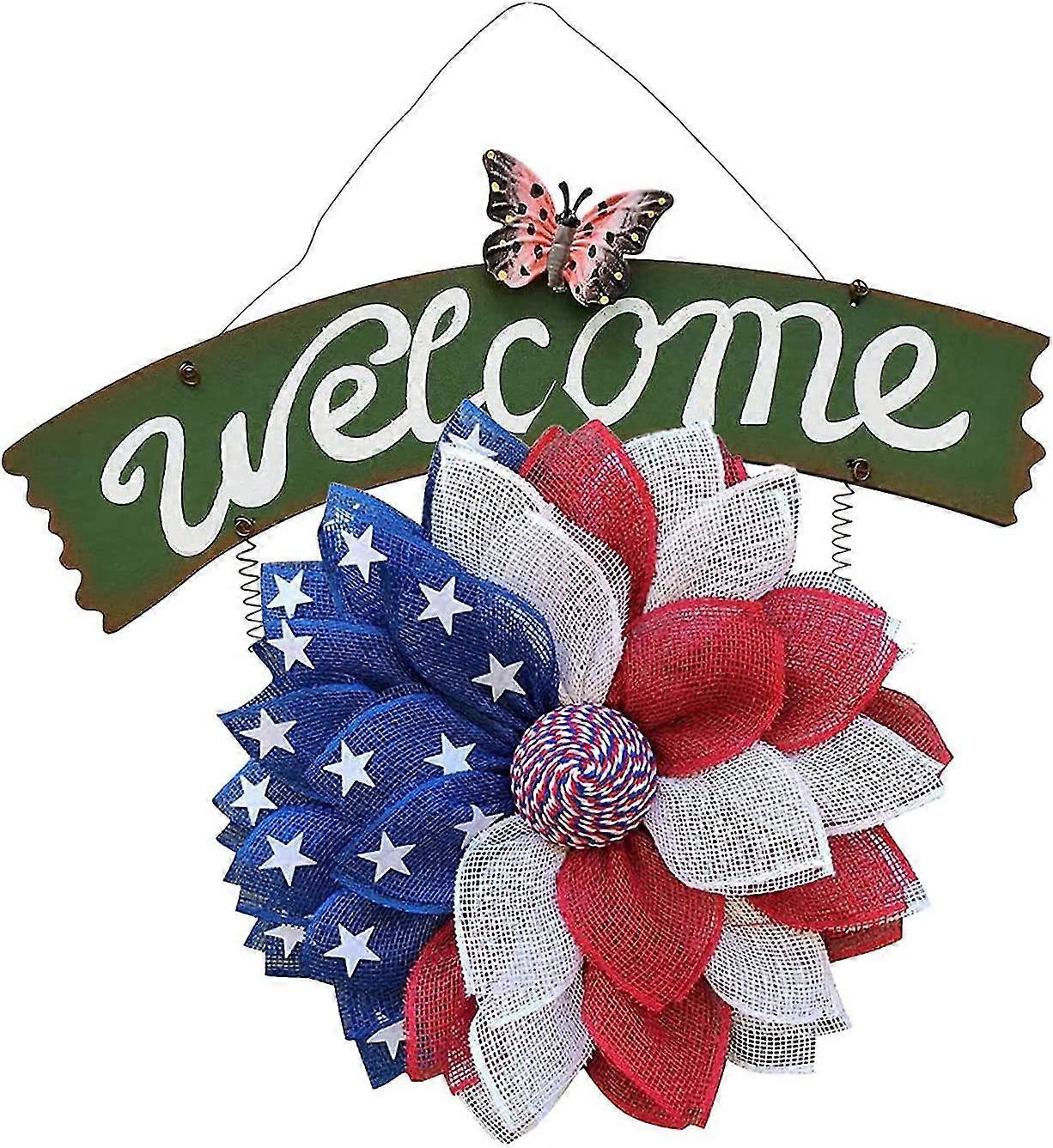 Independence Day Door Patriotic Garland, Artificial Artificial Garland Hanging Garland