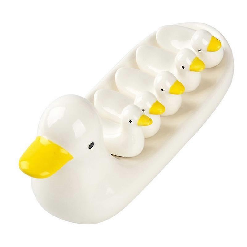 6pcs/set Duck Chopsticks Holders Creative Small Sturdy Duck Chopstick Rack Fork Holders For Home