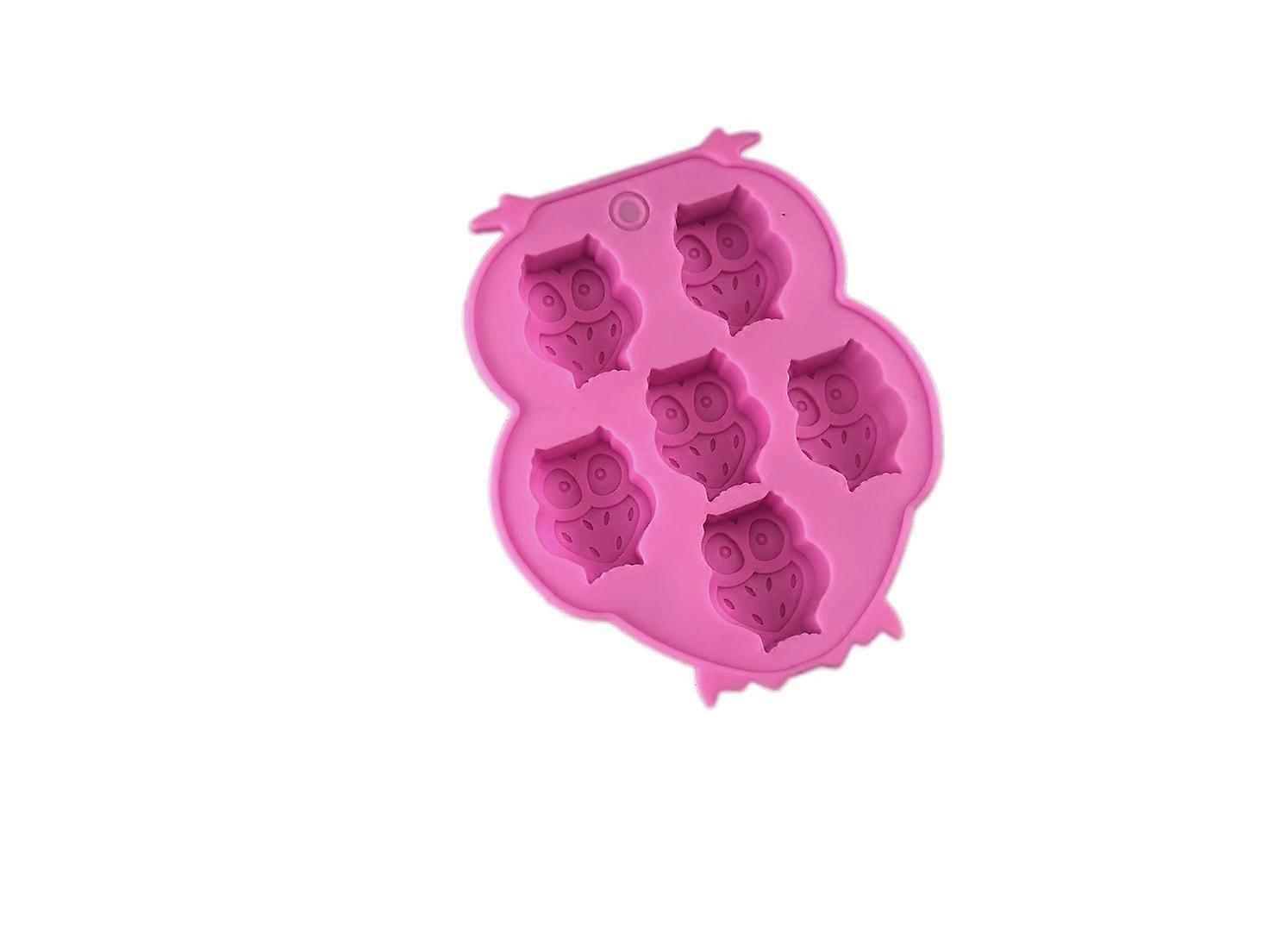 1pc 6  Cavity Silicone Owl Cake Mold Chocolate