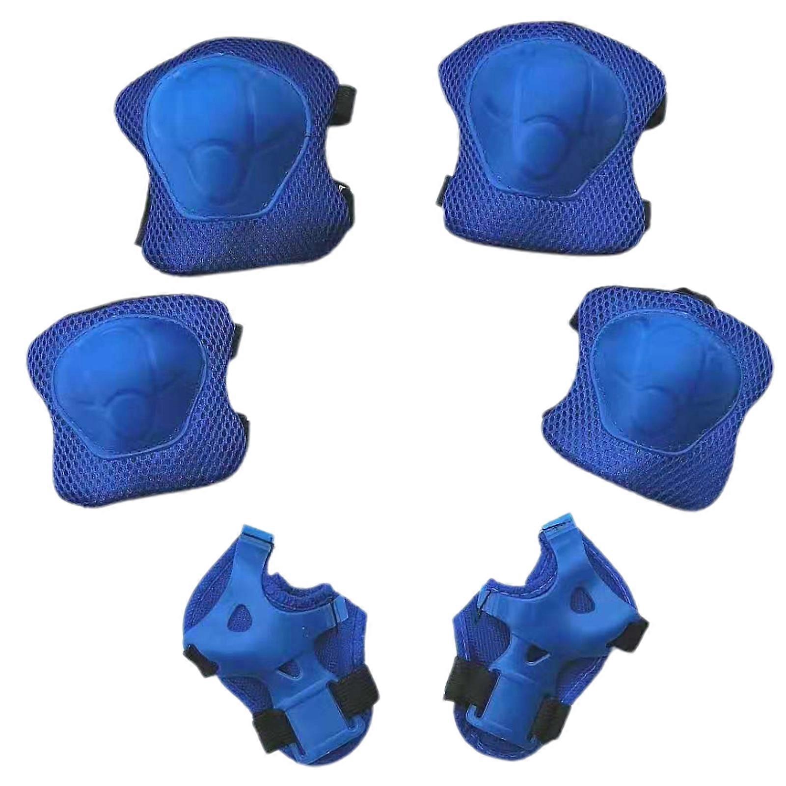 Kaesi 6Pcs/Set Kid Protective Gear Breathable Sponge Shock-absorbent Skating Protective Gear for Ice Skating