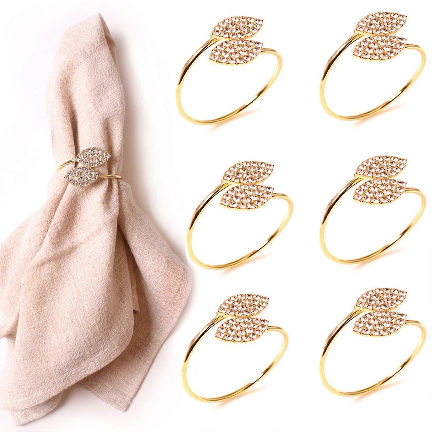 6 cloverleaf napkin rings