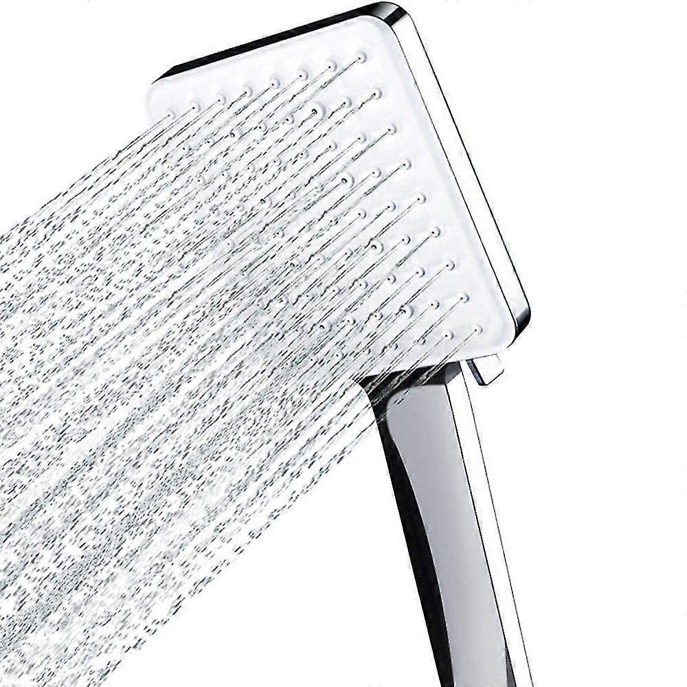 Rain Shower Head Square Handheld Booster Shower, Six Modes