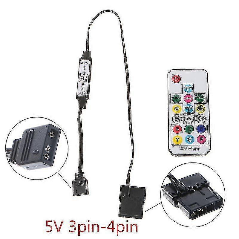 Rgb Controller Rf Wireless Remote Control For Case Led Light 3pin 5v/4pin 12v