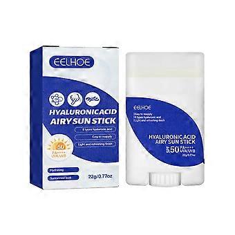 Hyaluronic Acid Sunscreen Stick, Strong SPF 50 PA++++ Face Sunscreen Stick, Hydrating Lightweight Moisturizing Face Sunscreen, Sunscreen Stick for All