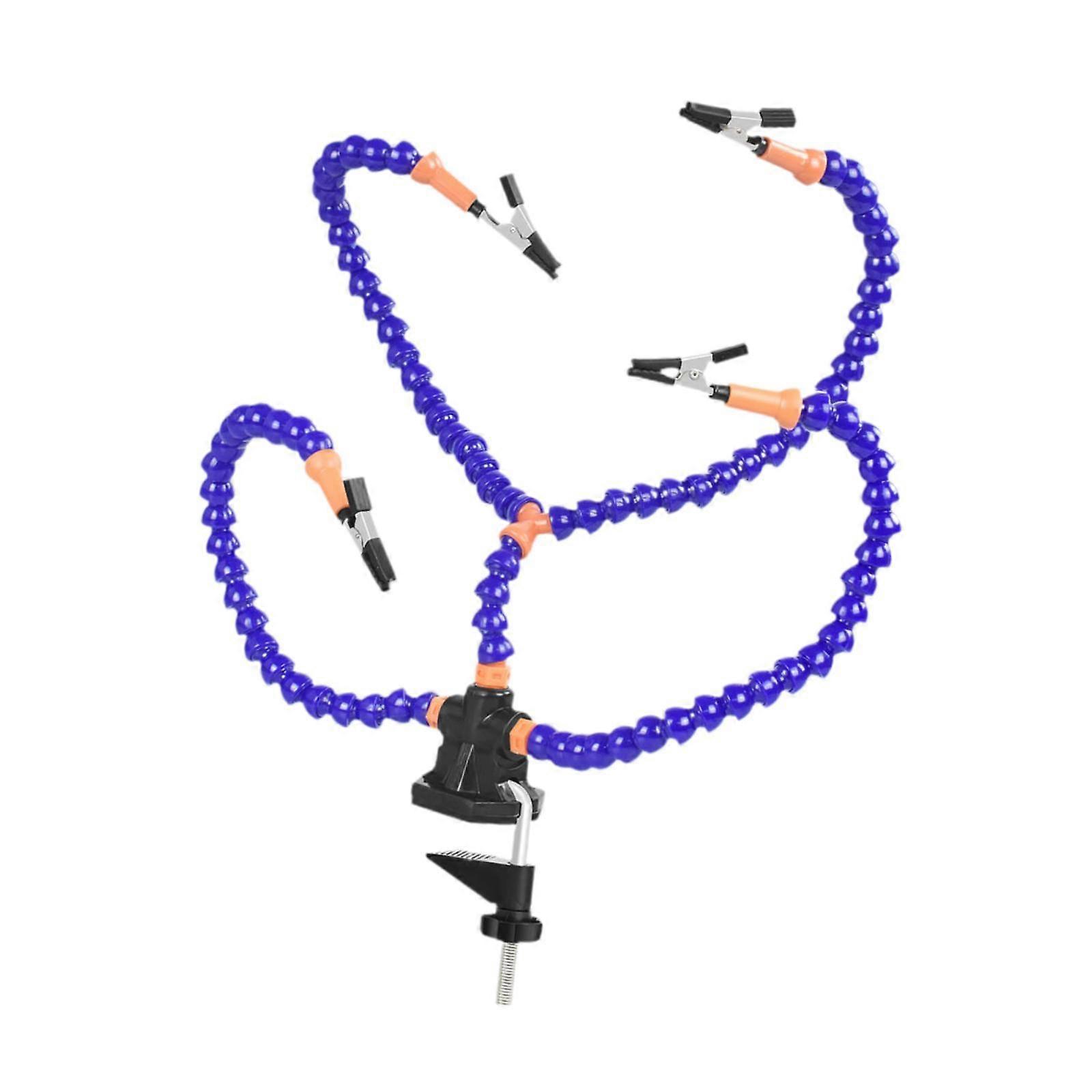 Helping Hands Soldering Station Welder with Clamp Flexible Helping Hand Arms Blue