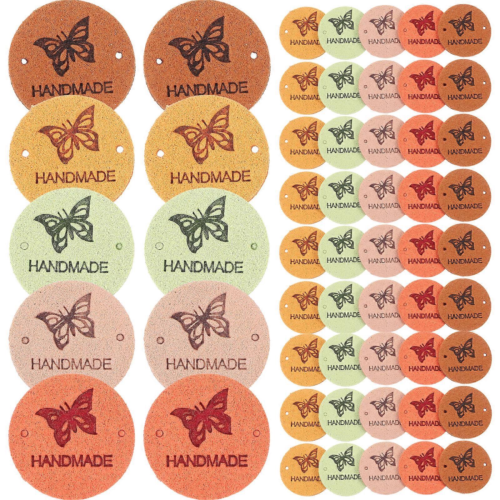 50pcs Clothes Jeans Crochet Labels with Hole Garment Labels Diy Labels Handmade Labels