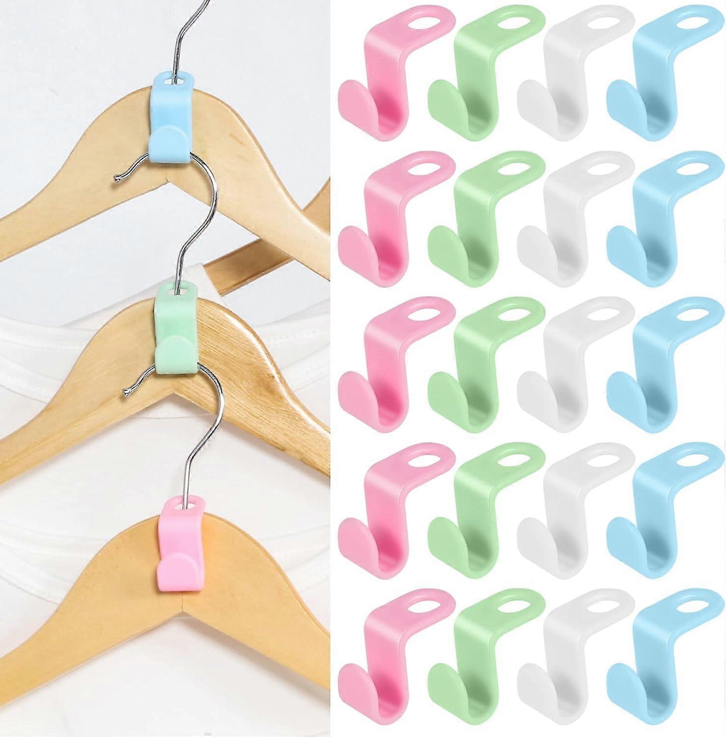 Clothes Hanger Connector Hooks - Space-Saving Organizer (40 Pack)