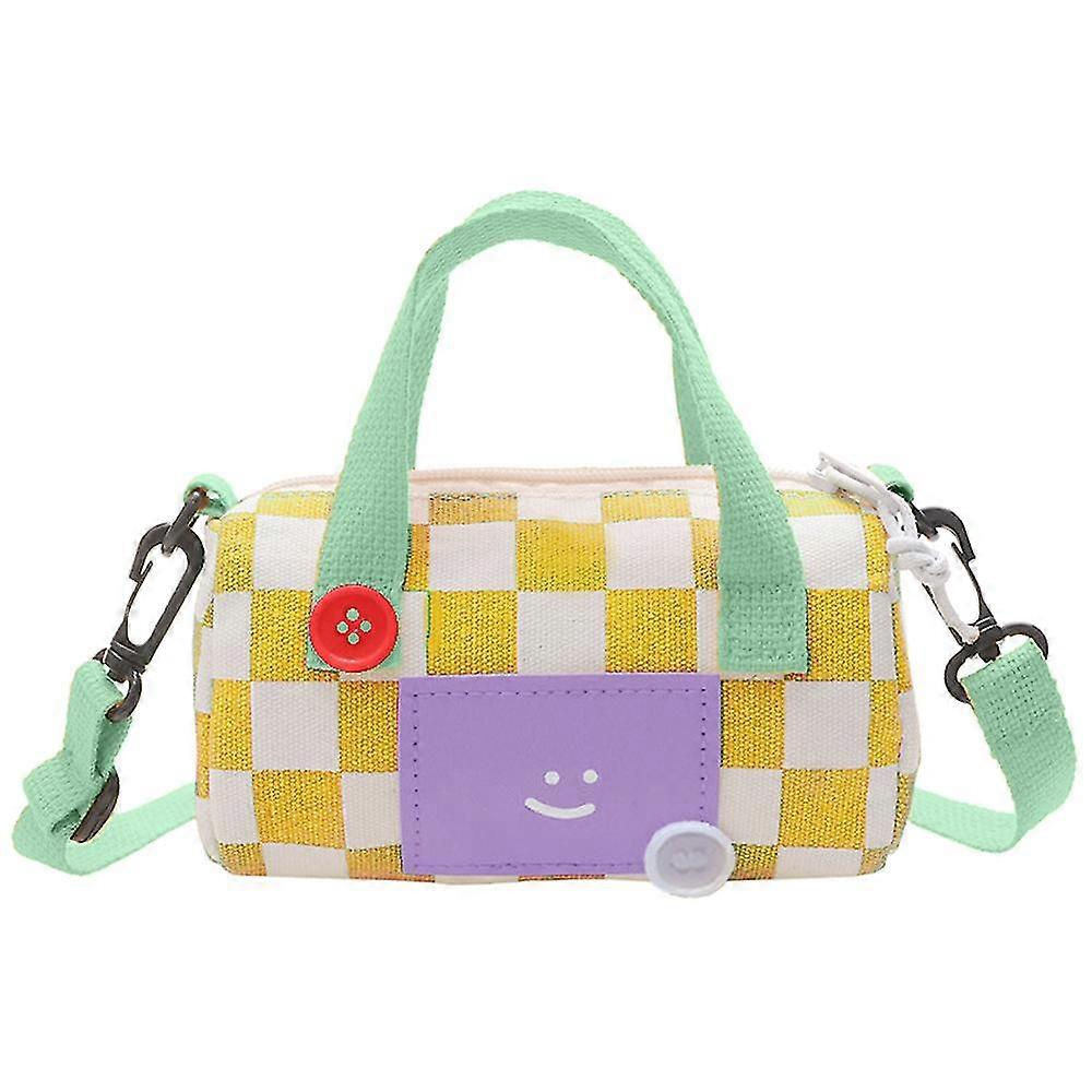 Dambord Emmer Satchel Western Style Canvas Munt Portemonnee