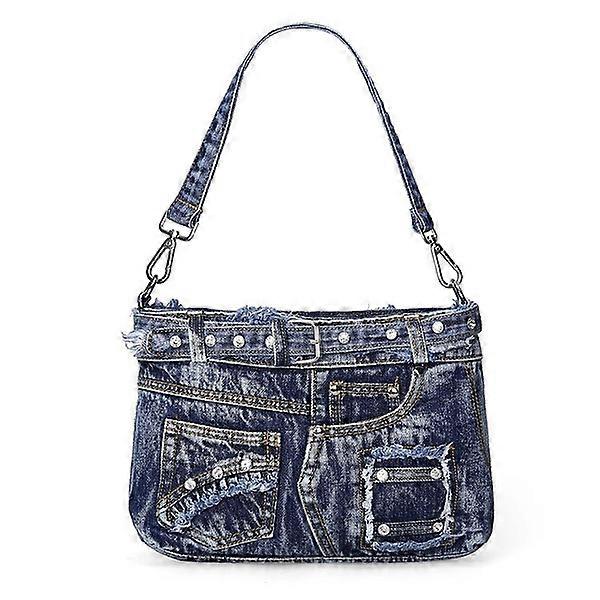 Creative Jeans Denim Donna Patchwork Satchel Shoulder Handbag