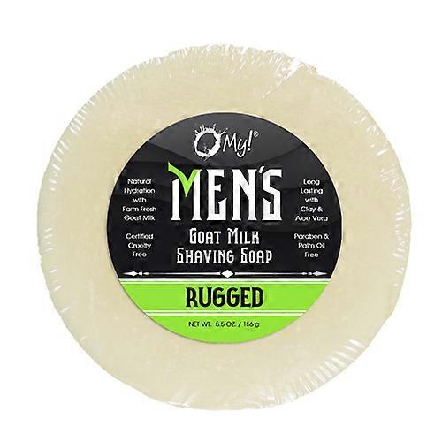 O MY! Rugged Shave Soap Puck ,5.5 Oz