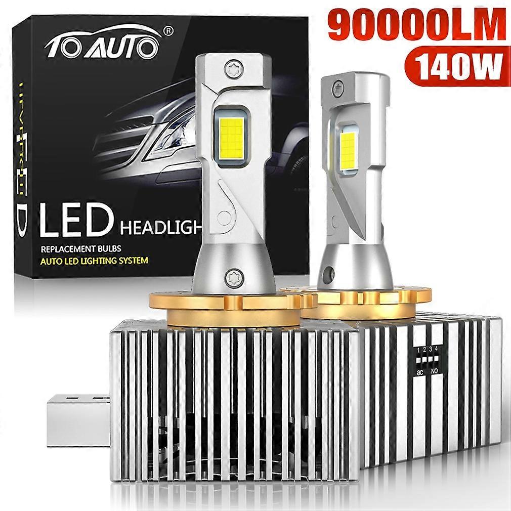 D1S D2S D3S D4S D5S D8S LED Car Headlights HID D1R D2R D3R D4R D5R D8R Bulbs 90000LM Turbo Lamp Canbus 6500K Automobile 12V