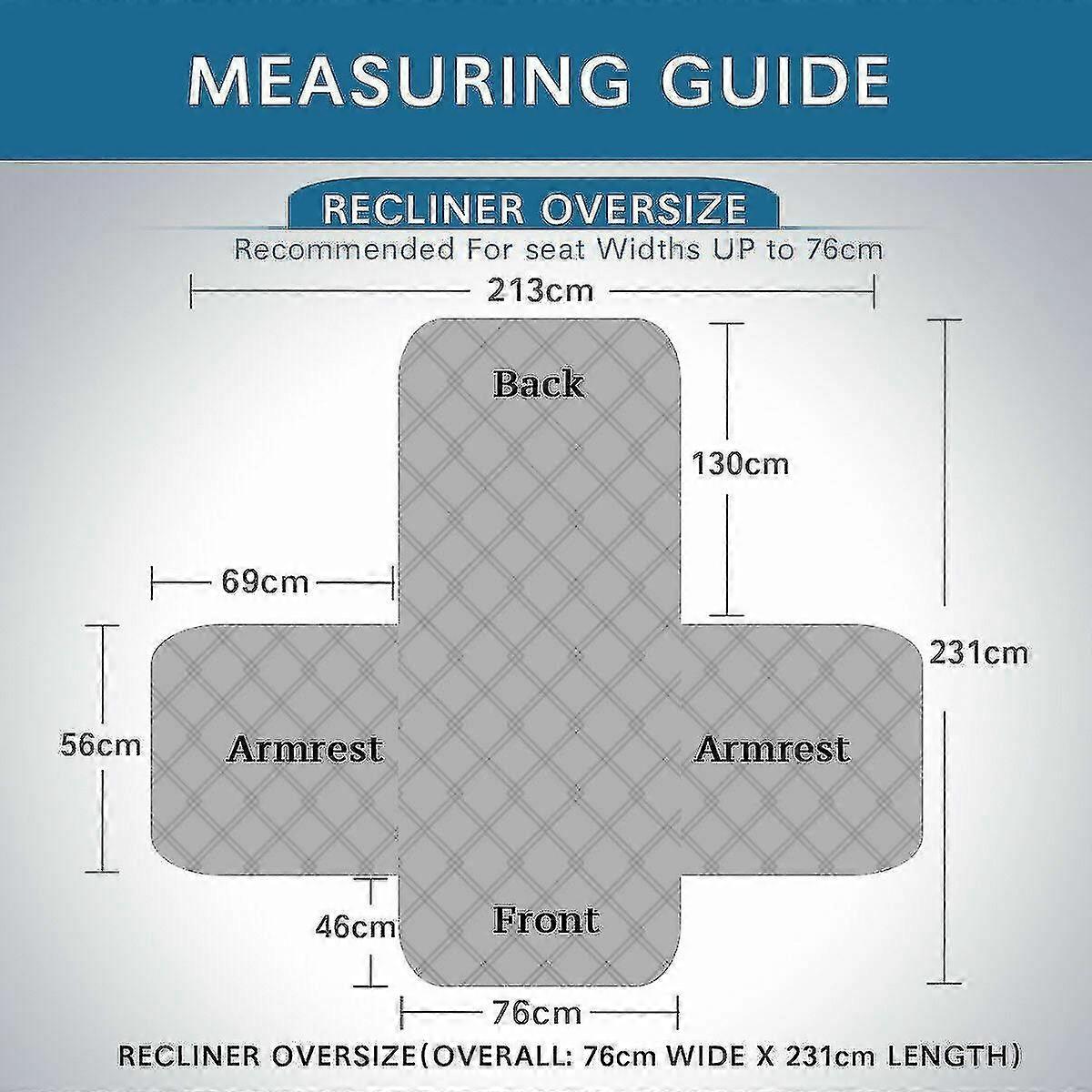 76x231cm Rec Ch Cover With Non Slip S Slip Cover For Rec