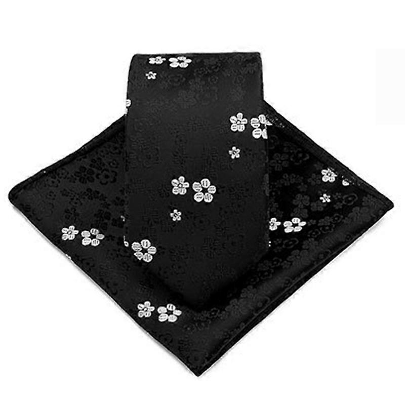 Cravatte Pocket Squares Sets Set quadrato tascabile cravatta blu | Set tascabile con cravatta sottile - Moda