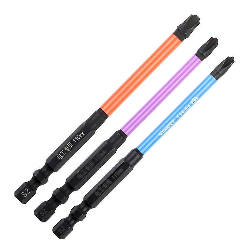Cross Screwdriver Bits For Electrical Work Magnetic, Phosphating Black Finish