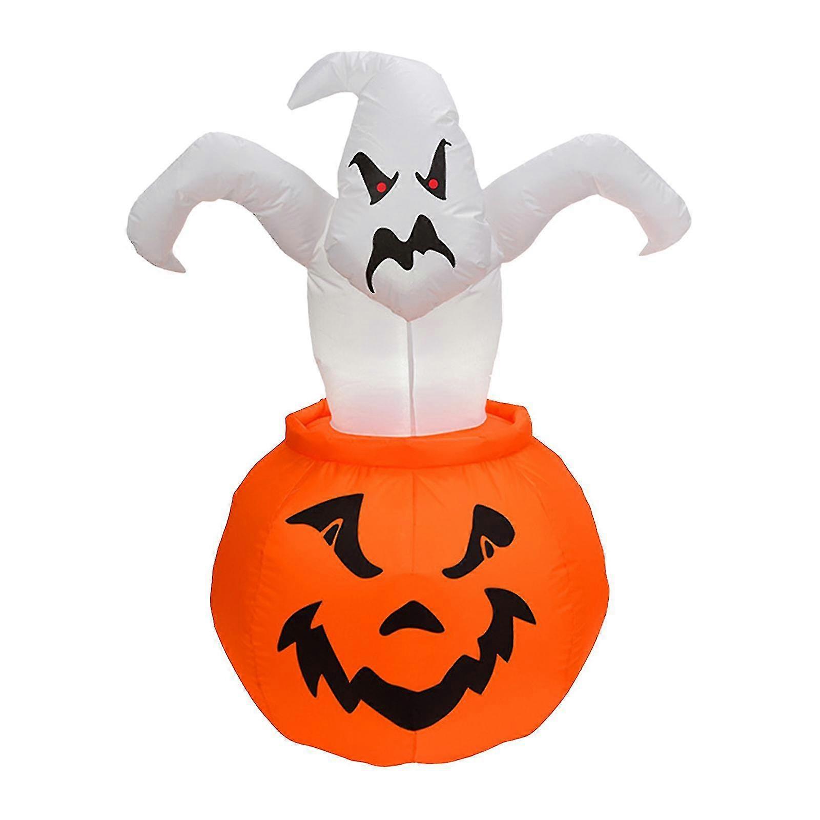 Halloween Pumpkin Inflatable Yard Garden With Built-in Led Lights