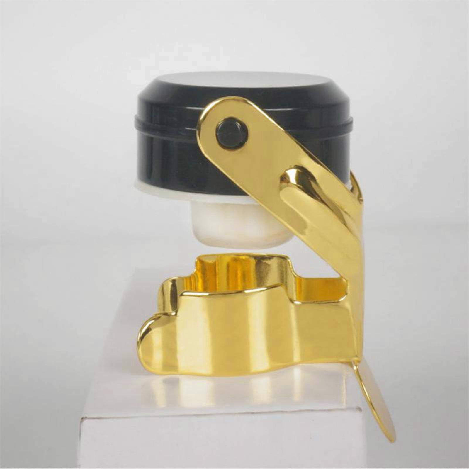 2pcs Champagne & Wine Bottle Stoppers Stainless Steel with Food Grade Silicone, Champagne Stopper Leak Proof Keep Fresh Reusable
