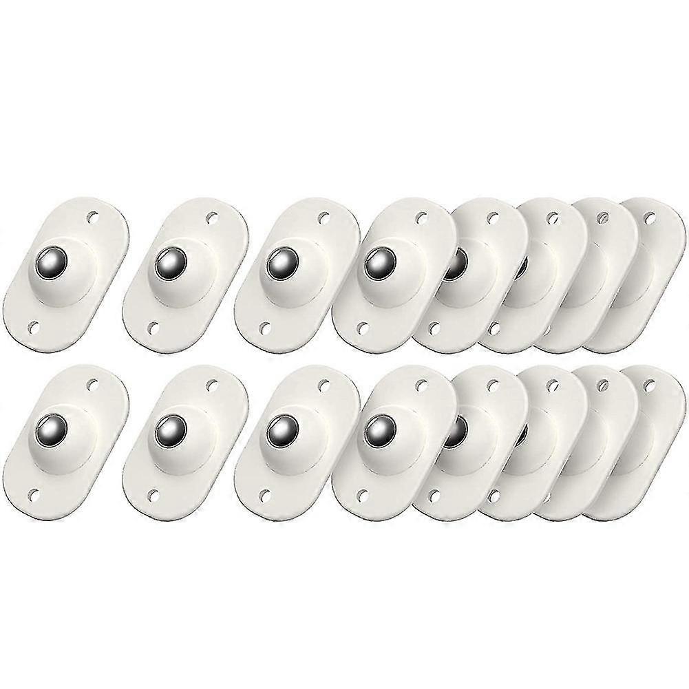16pcs Mini roues pivotantes en acier inoxydable avec rotation à 360 degrés pour meubles, boîte de rangement