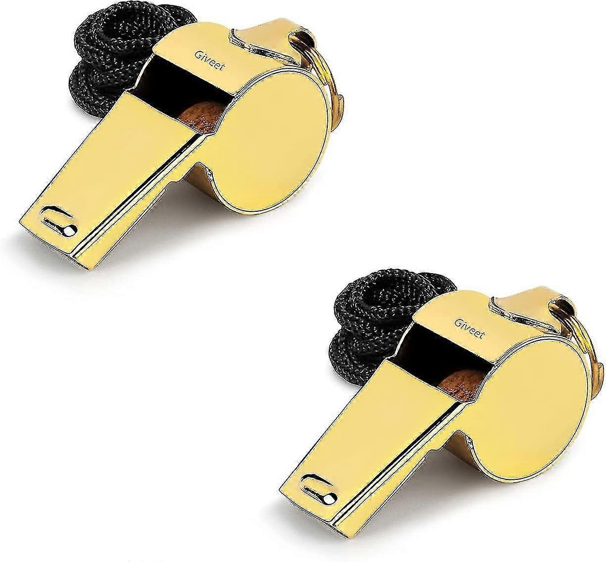 משרוקית מתכת עם שרוך, נירוסטה ועמידה, קולנית במיוחד מאמן שופטים שורק לכדורגל, כדורסל, כדורגל, בית ספר, מציל Emergen