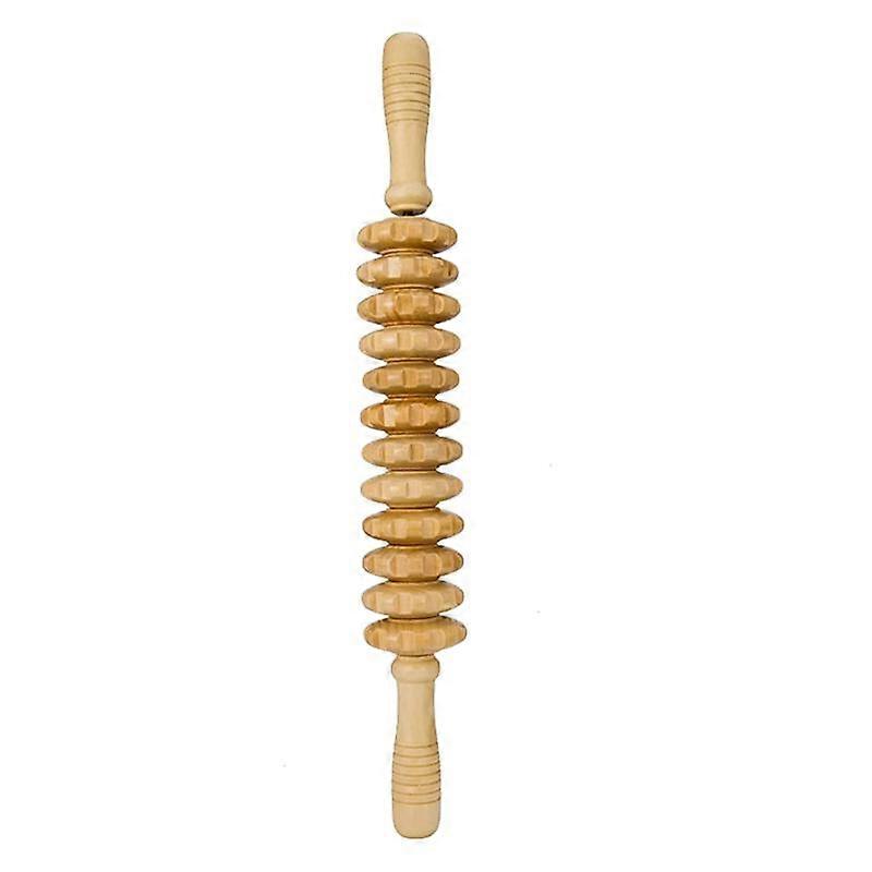 12 Rollers Wooden Massager Curved Exercise Sticks Full Body Wood Massage Muscle Pain Release