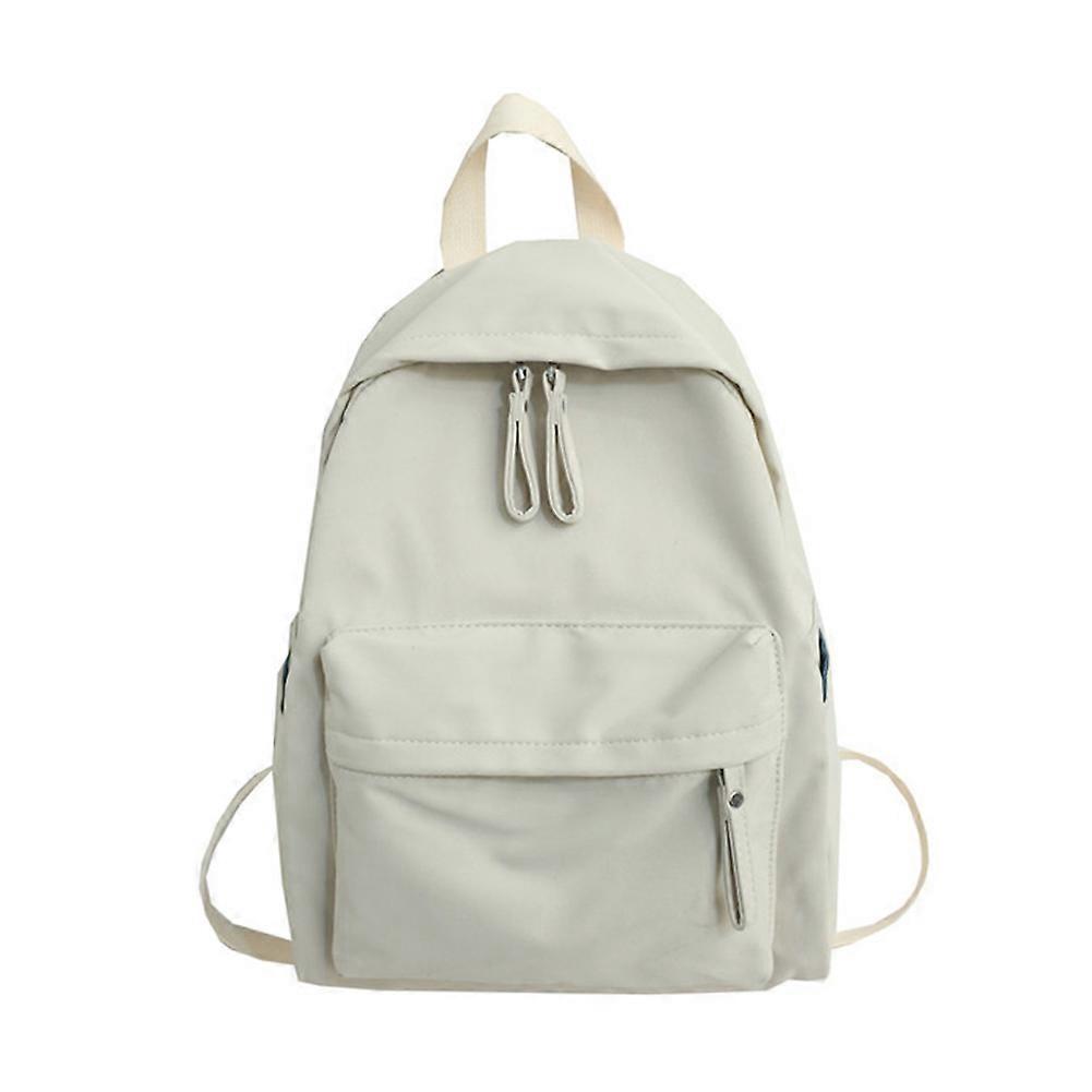 Simple and versatile solid color backpack Japanese preppy style