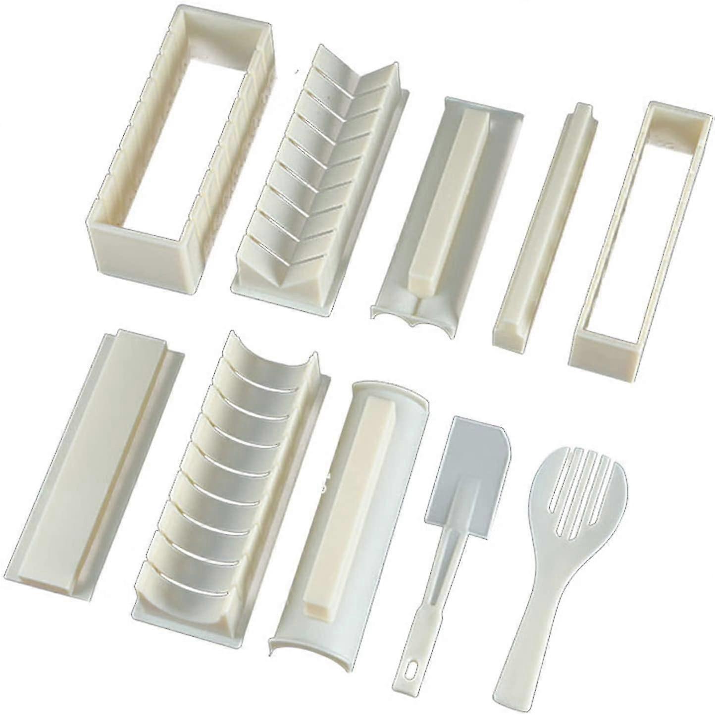 10 Pcs Diy Sushi Maker, Sushi Making Kit Complete With Sushi Knife, Easy And Fun