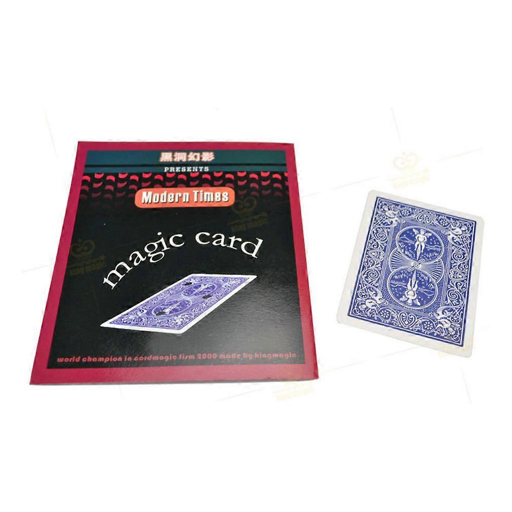 Matrix Card Moving Hole On Blue Poker Back Visual Like Hollow Card Magic Trick Wow Magic Toys,Joke Classic Magie trucos de magia