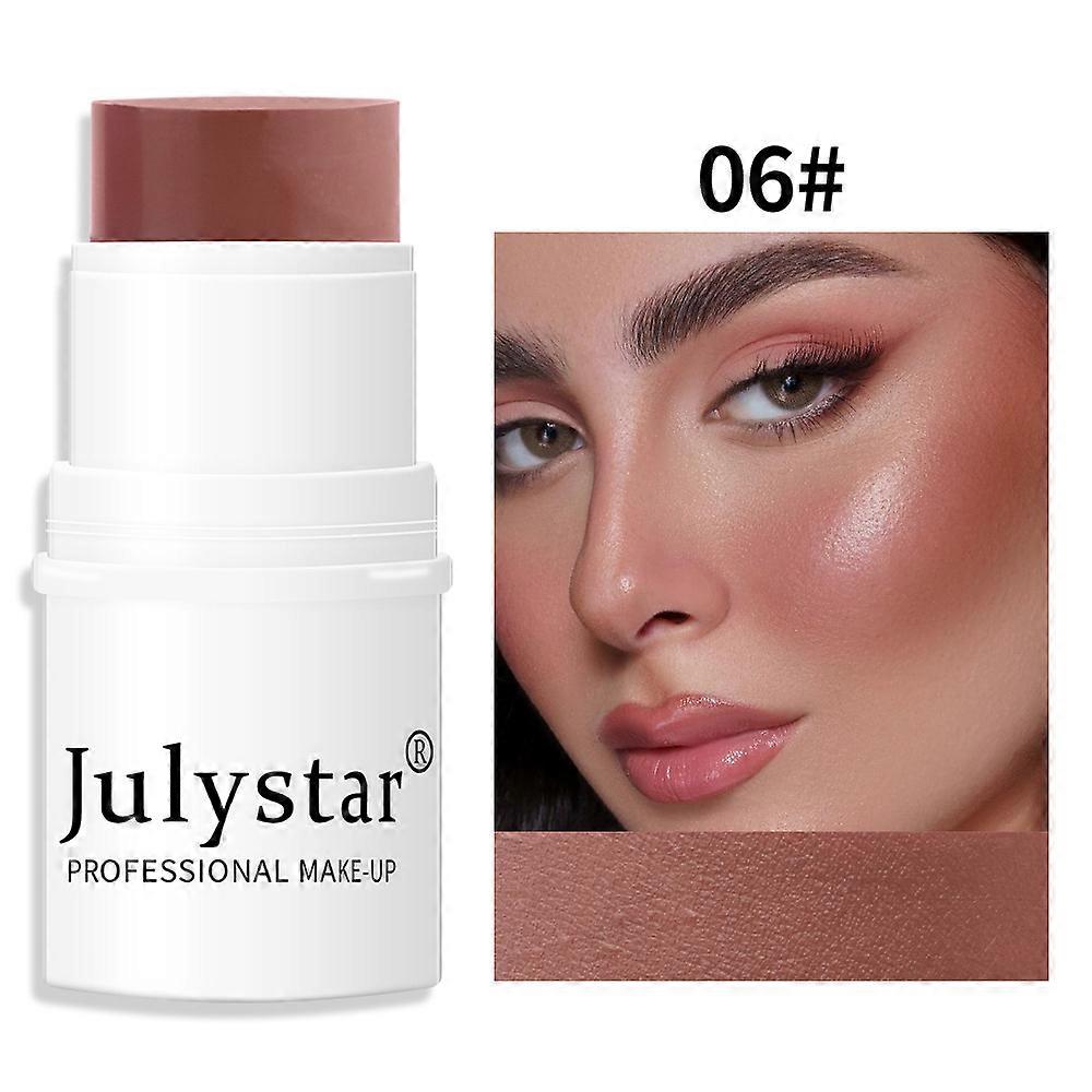 High Gloss Makeup Suntan Rouge Pearl Powder Blusher Cream Powder Blusher Stick Monochrome Matte Powder Blusher (04#)