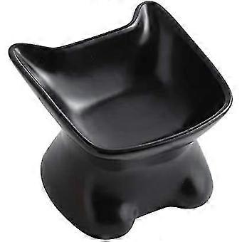 Raised Cat Food Bowl, Elevated Slanted Kitten Bowl, Cat Dish Bowl, Ceramic Cat Pet Feeding