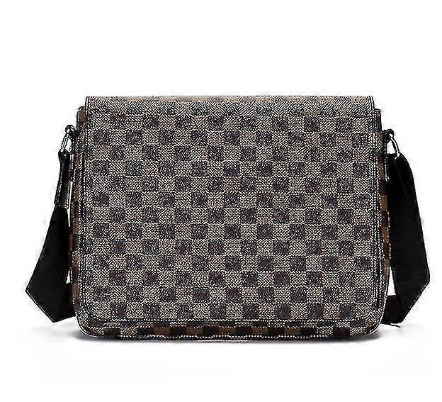 Umăr Sac orizontal carouri Messenger Bag de mare capacitate multi-compartiment servietă