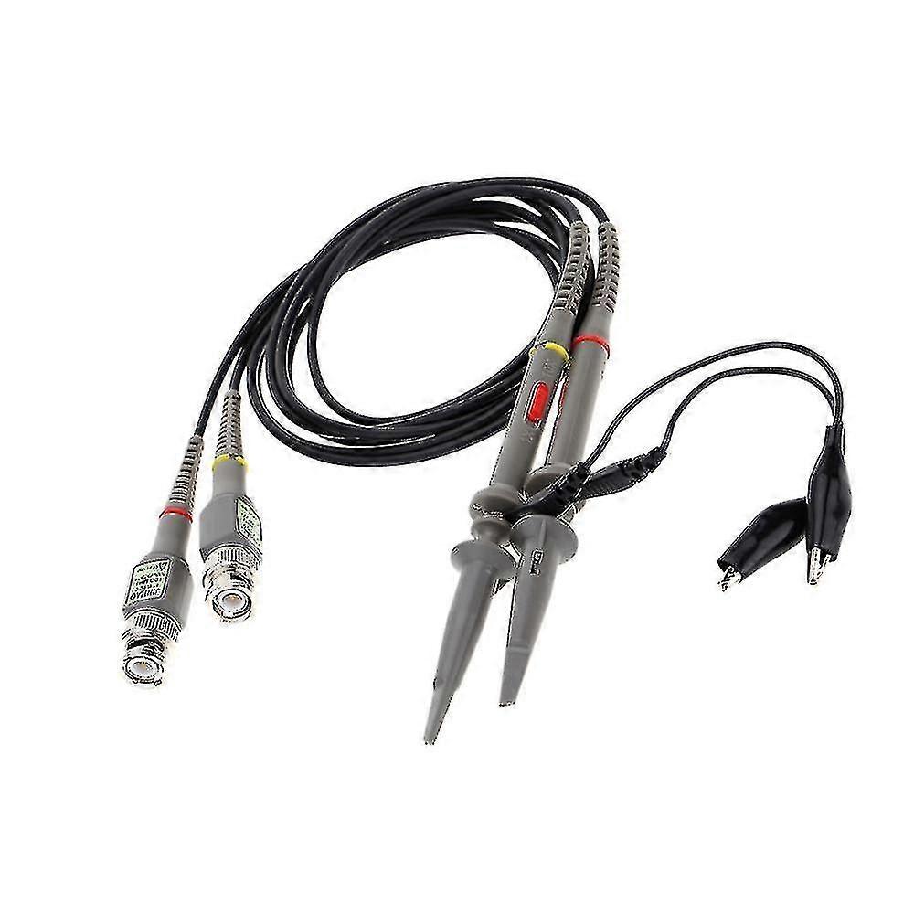 P6100 2pcs High Precision Oscilloscope Probe 1x 10x 100mhz Alligator Clip Test Probe