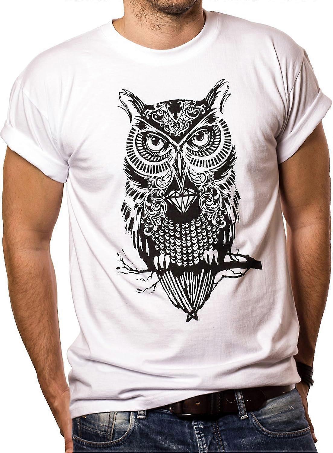 Camiseta Blanca Hipster - Lechuza