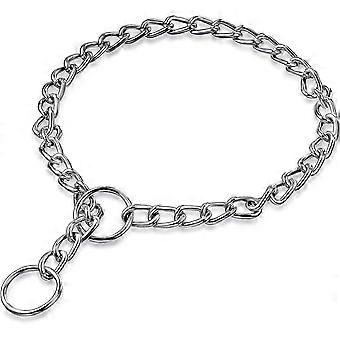 Metall Hundhalsband Hundkedjehalsband Stål Hund Choke Halsband Slip Halsband Husdjur Gångkedja (3 mm x 55 cm)