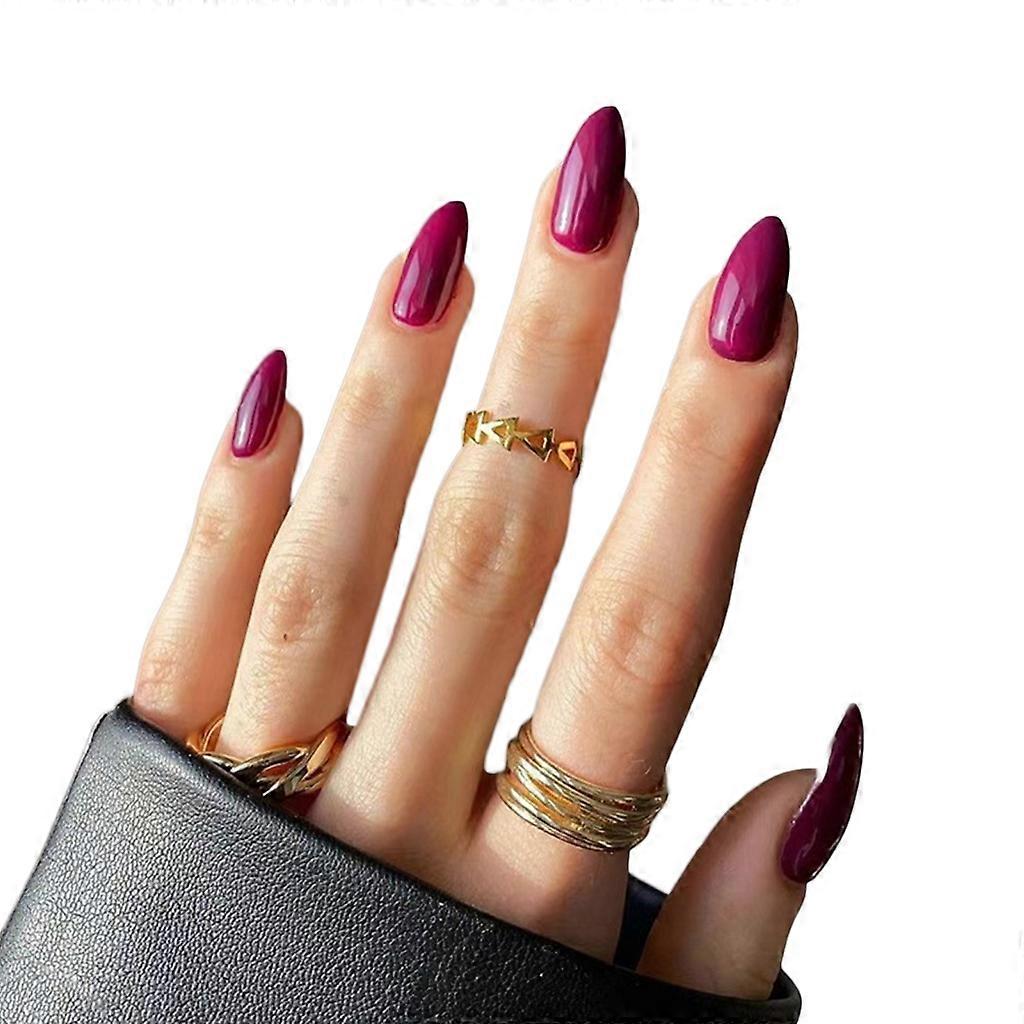 Full Cover False Nail Tips Wearable False Nails Solid Color Press on Nails Gift