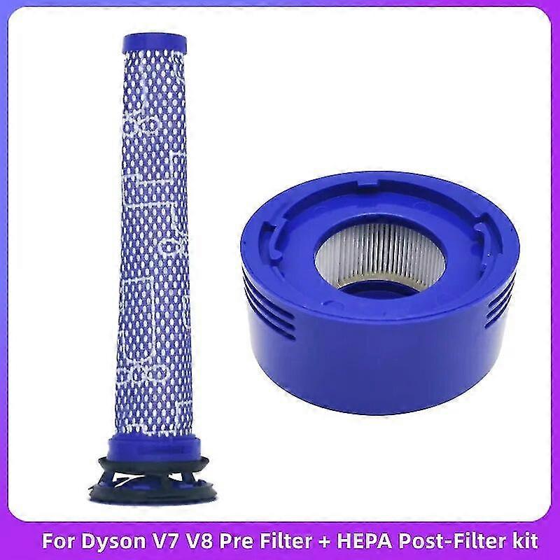 Excellent Pre Filter + Hepa Post-filter Kit For Dyson V7 V8 Vacuum Replacement Pre-filter And Post- Filter Accessories